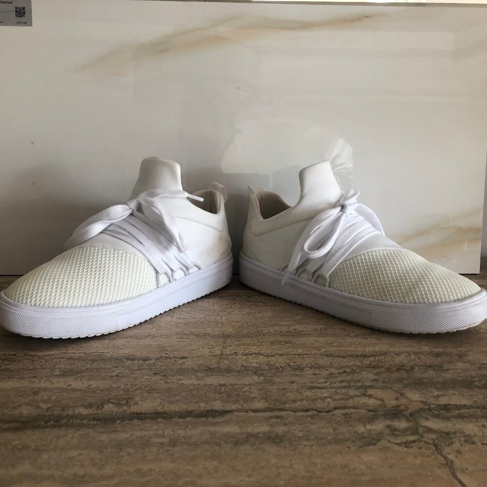 Women's White Steve Madden Fashion Sneakers Size 6.5 - Picture 4 of 9